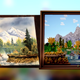 Image for article titled Someone Recreated A Bob Ross Painting In Minecraft